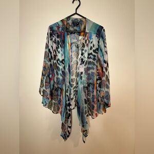 Bebe Colorful Sheer Kimono